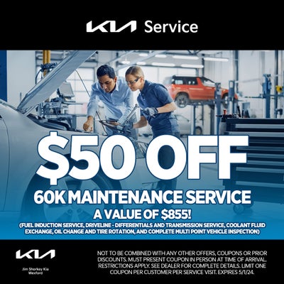 $50 OFF 60K Maintenance Service